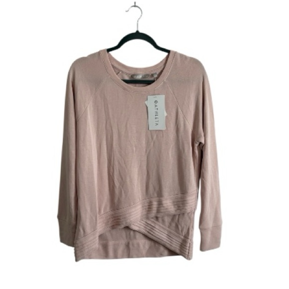 Athleta NEW Serenity Criss Cross Sweatshirt Medium Athletic Activewear Casual